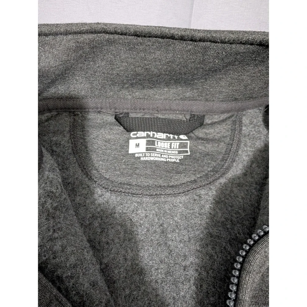 Carhartt Grey Quarter Zip Sweatshirt Pullover Med. Heavyweight Loose Fit WM Logo